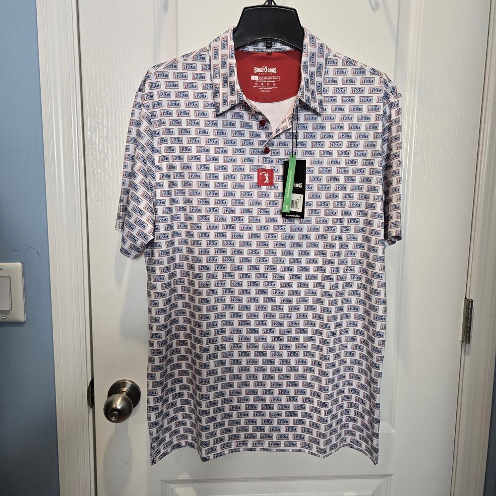 NWT Bogey Bros Golf Assman polo sz L